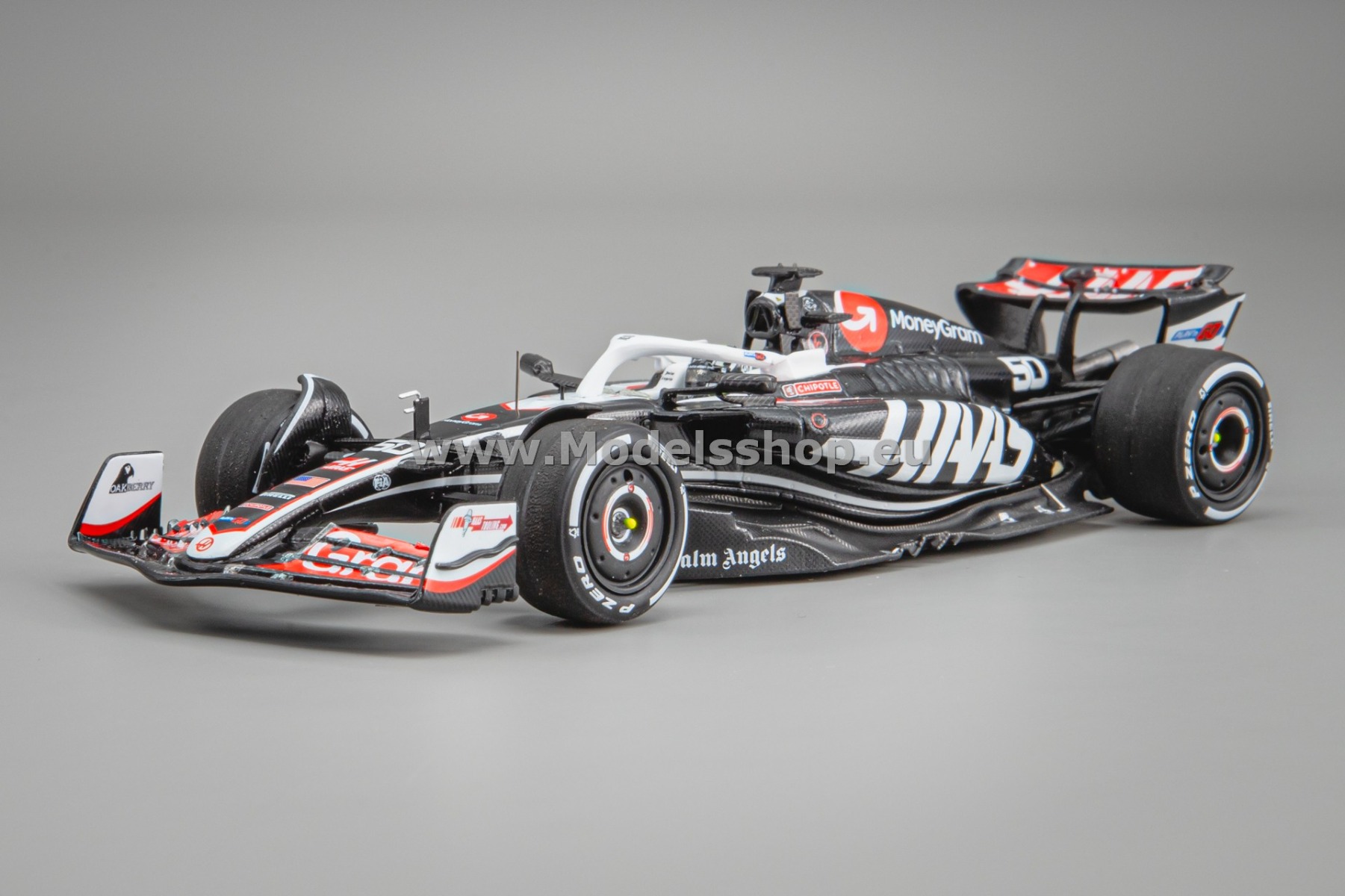 Spark S9563 Haas F1 Team VF24, No.50, 10th Formula 1 Azerbaijan GP 2024, Oliver Bearman (OB's First F1 Debut)