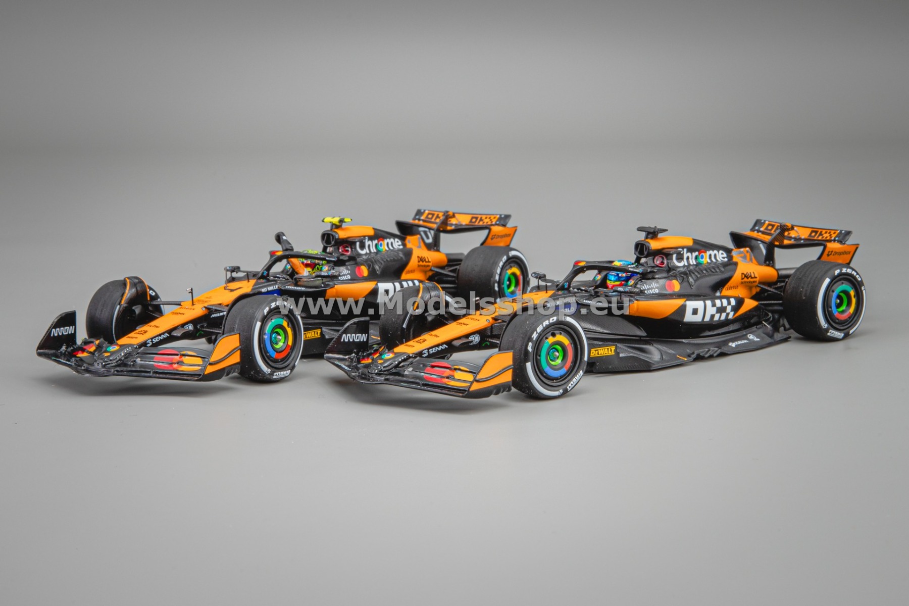 Spark S9571 McLaren MCL38, No.4 & No.81 Formula One, F1 Constructor Champion 2024 Lando Norris & Oscar Piastri
