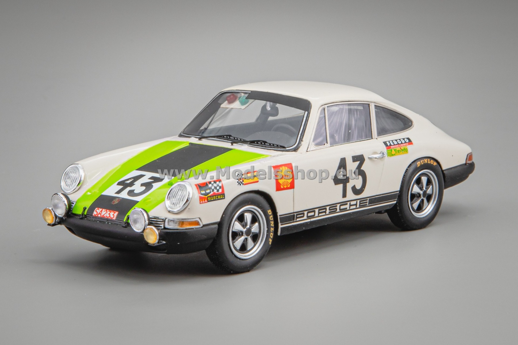 Spark S9738 Porsche 911T No.43, Le Mans 24H 1968, G. Roger winner GT