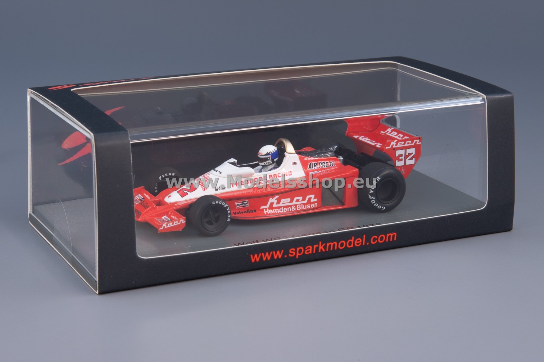 Spark S9999 Wolf WR3 No.32 Formula 1, German GP, 1978, Keke Rosberg