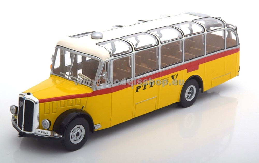 Saurer L4C bus, PTT (CH) /yellow-red/