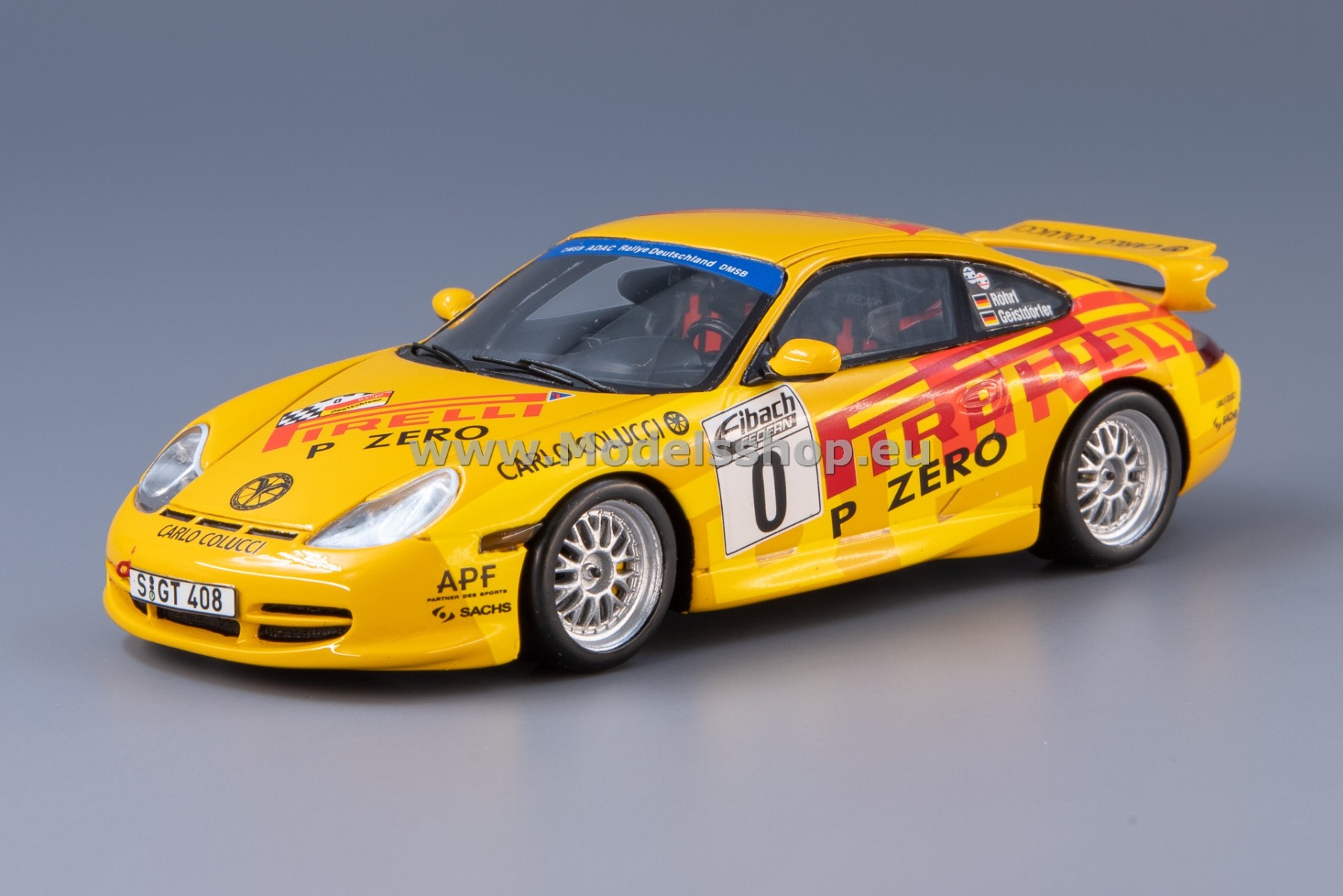 Spark SG017 Porsche 911 / 996 GT3 No. 0 German Rally 2001, W.Röhrl / C.Geistdorfer , limited 750pcs
