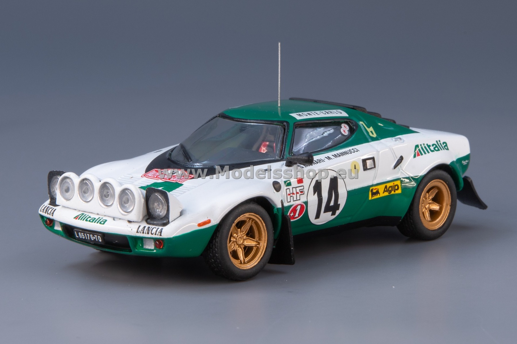 IXO SPRM001-75 Lancia Stratos HF, No.14, Rallye WM, Rallye Monte Carlo, 1975, S.Munari/M.Mannucci (Winners series with figurines)