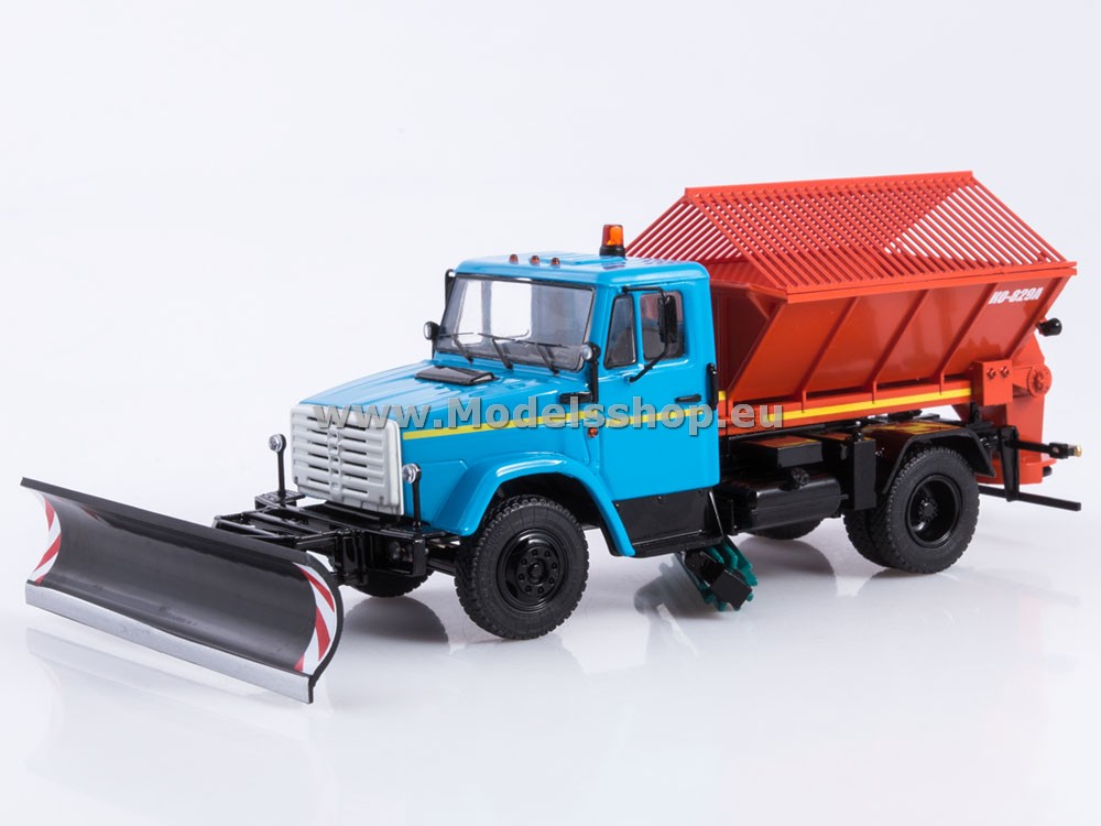 SSM1520 Sand spreader machine  w. Snowplow KO-829A (ZIL-4333) /blue - orange/