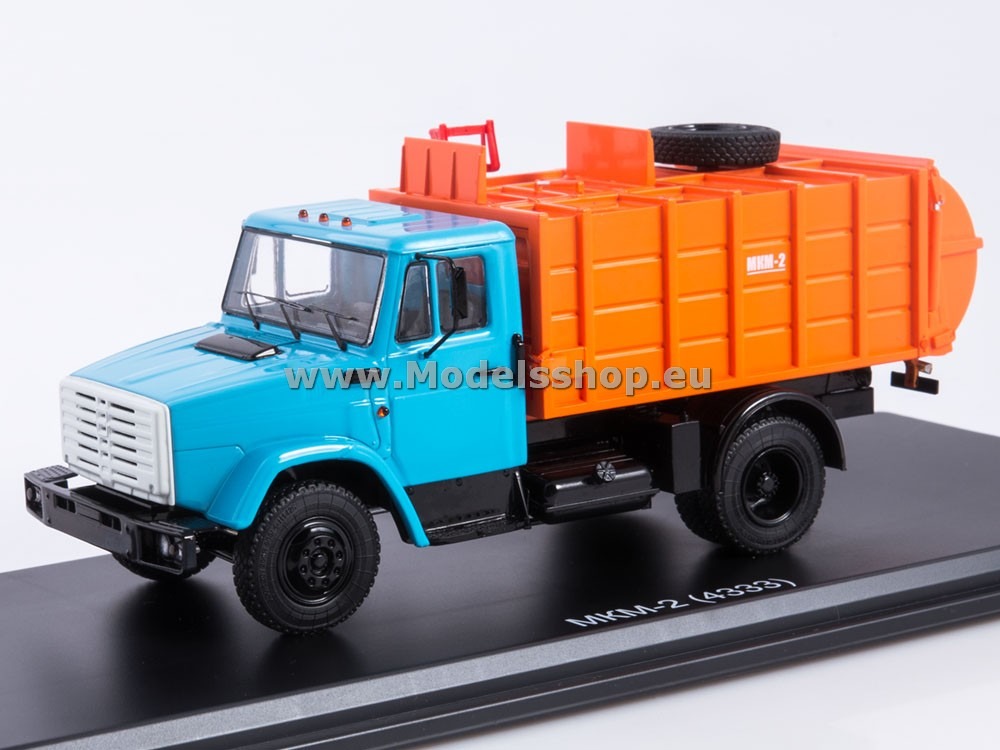 SSM1522 Garbage truck MKM-2 (ZIL-4333) /blue - orange/