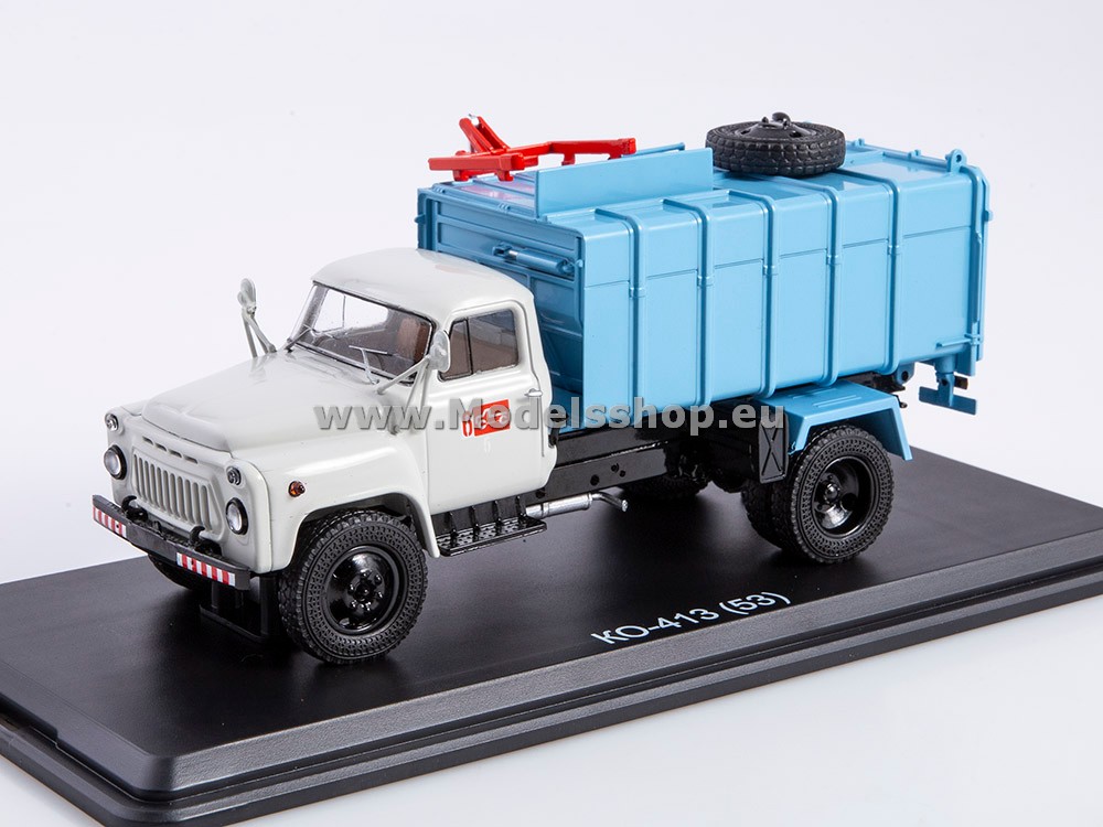 SSM1525 Garbage truck KO-413 (GAZ-53, old version) /grey - light blue/