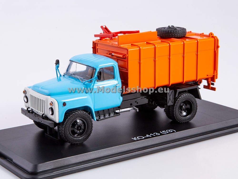 SSM1526 Garbage truck KO-413 (GAZ-53, new version) /blue - orange/