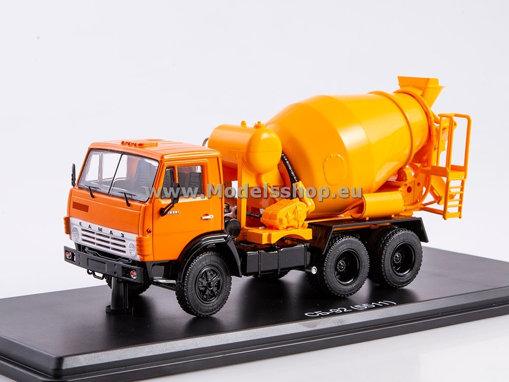 SSM1532 Cement-mixer truck SB-92 (KAMAZ-5511) /orange - yellow/