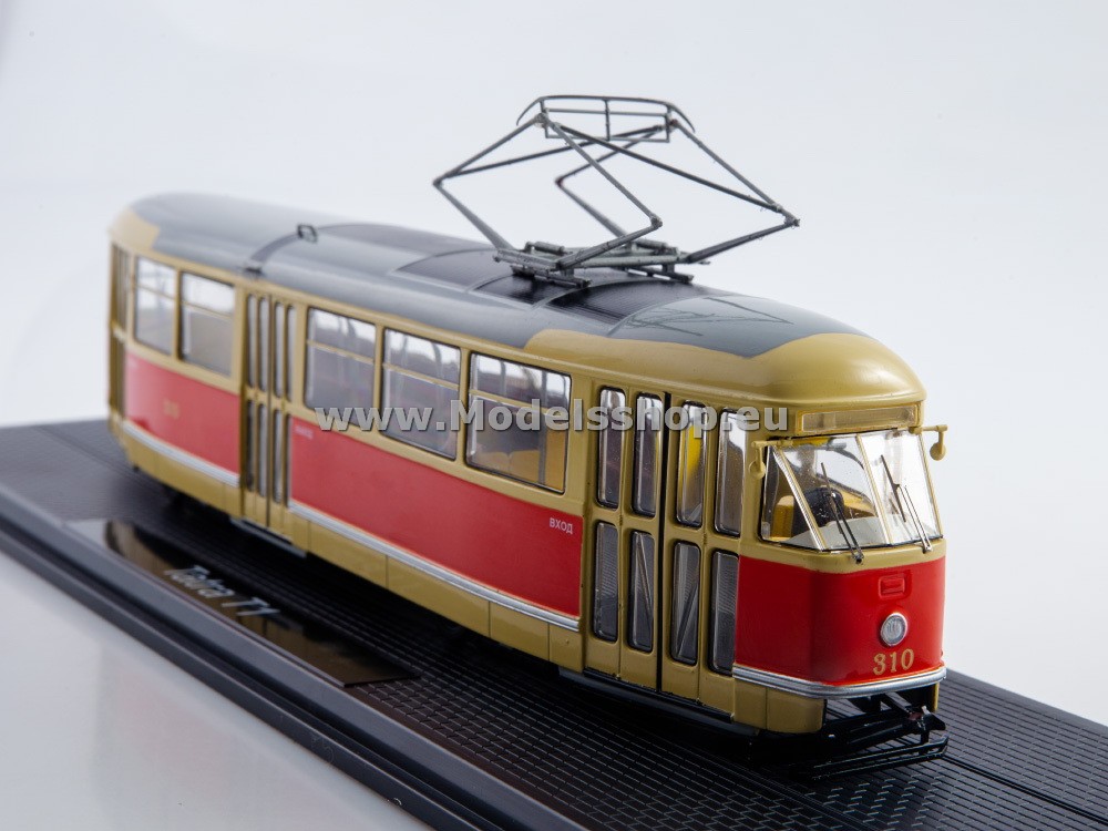SSM4069 Tatra T1 tram, fleet number 310 /red-beige/