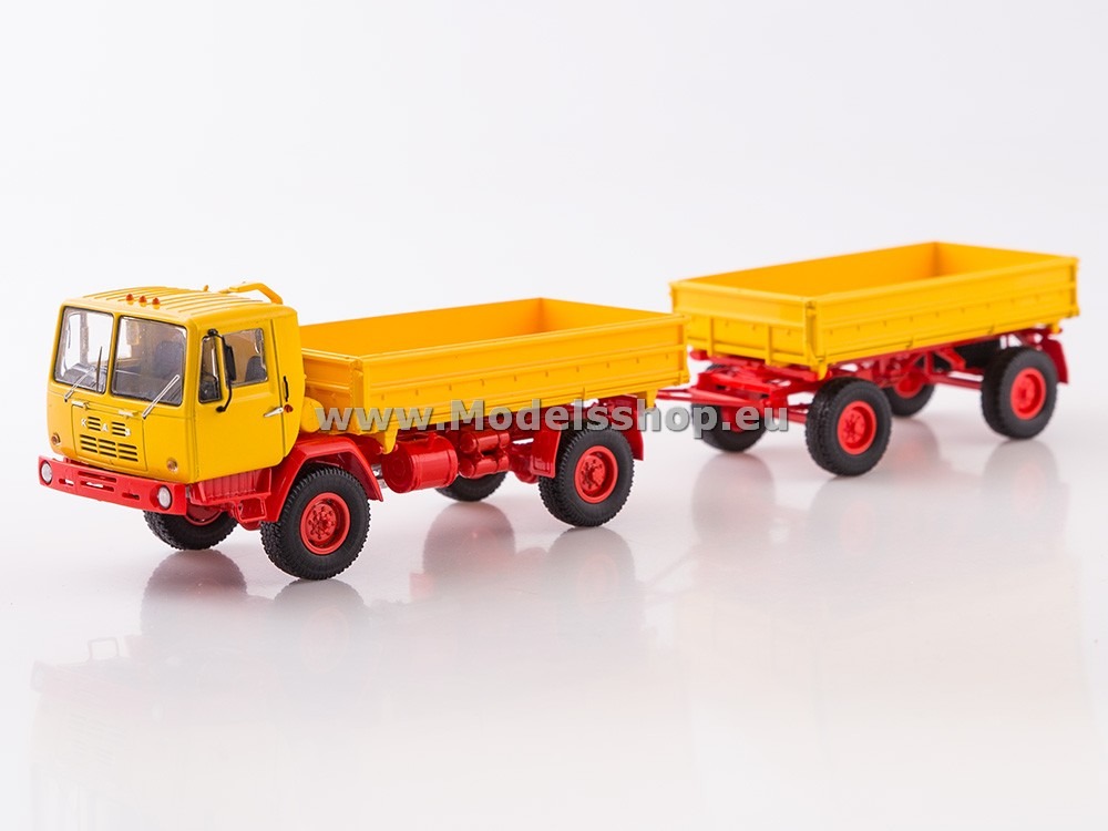 SSM7068 KAZ-4540 agricultural dump truck with trailer GKB-8535/yellow/
