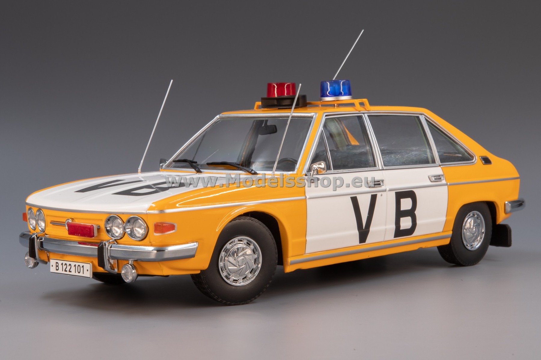 Tatra 613, VB / Czechoslovakia police, 1979  /orange - white/
