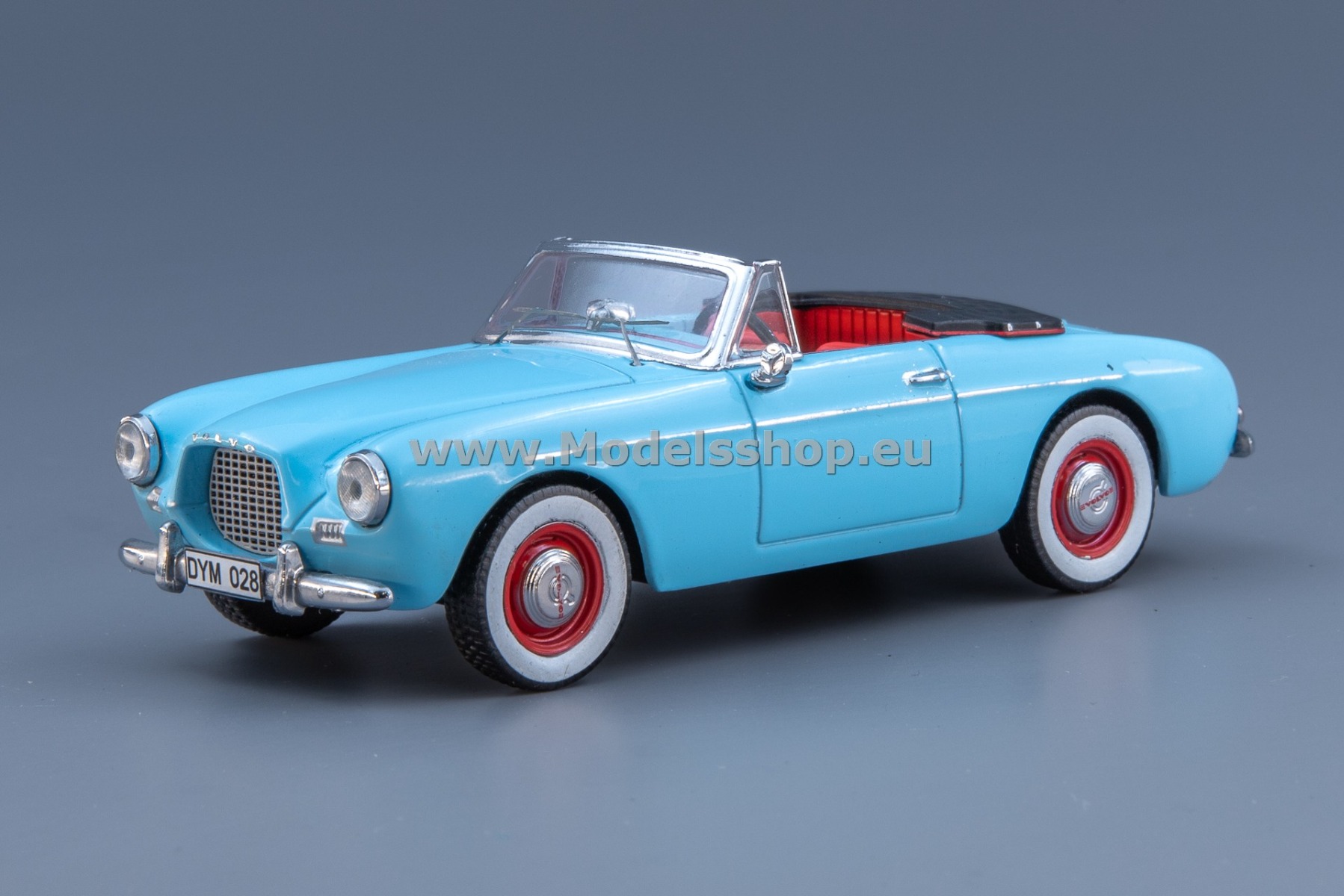 Volvo P1900 Convertible, 1955 /light blue/ w. red interior and red rims