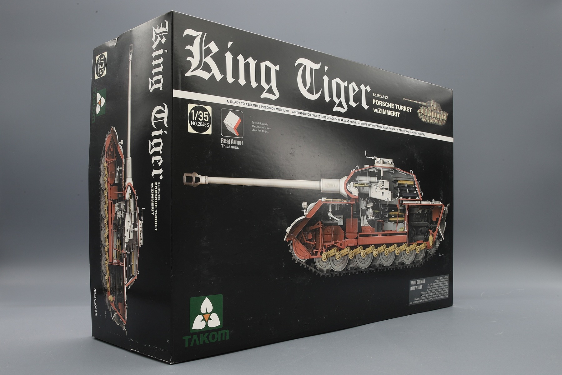 TAKOM2046S Sd.Kfz.182 King Tiger Porsche Turret w/Zimmerit w