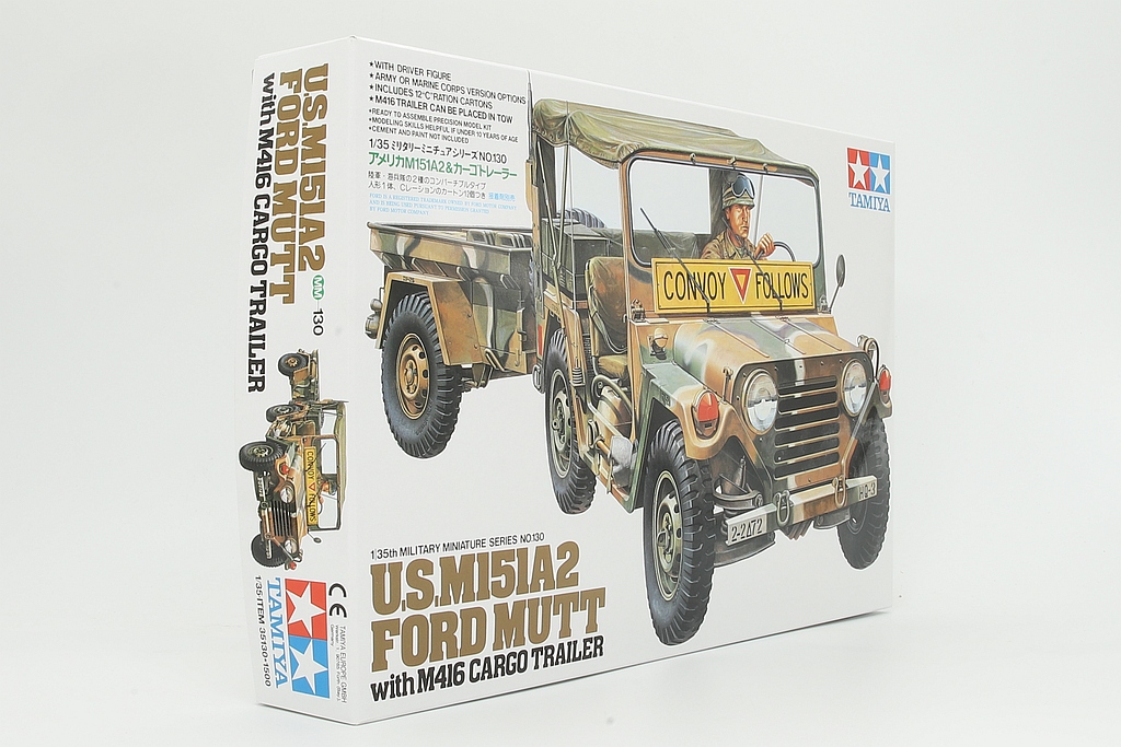 Tamiya TA35130 U.S. M151A2 Ford MUTT with M416 Cargo Trailer