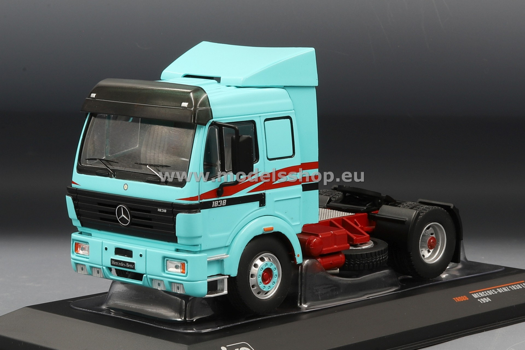 Mercedes-Benz SK II 1838, tractor truck, 1994 /turqoise - decorated/