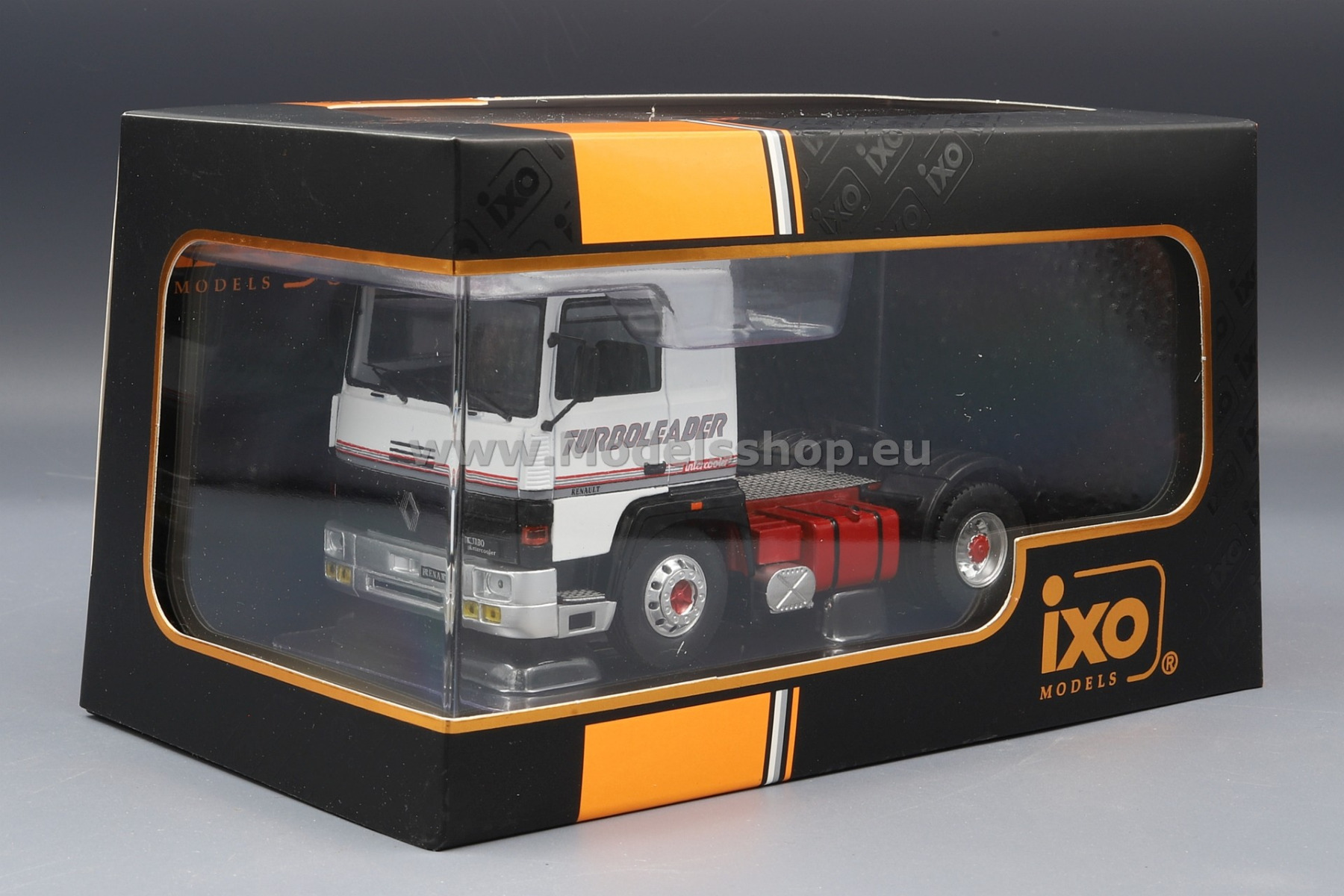Camion Miniature Renault R370 Turboleader Semi Frigo Mighirian Fres - Échelle 1/43, IXO, Année 1984