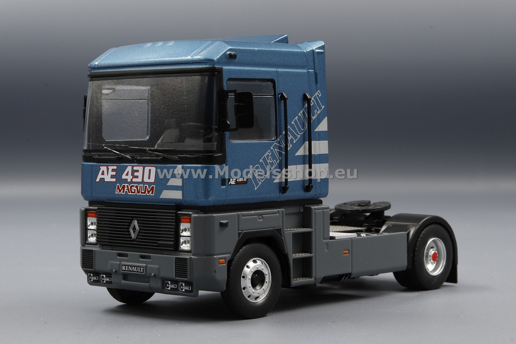 Renault Magnum AE 430 Ti tractor truck, 1992 /blue - metallic/