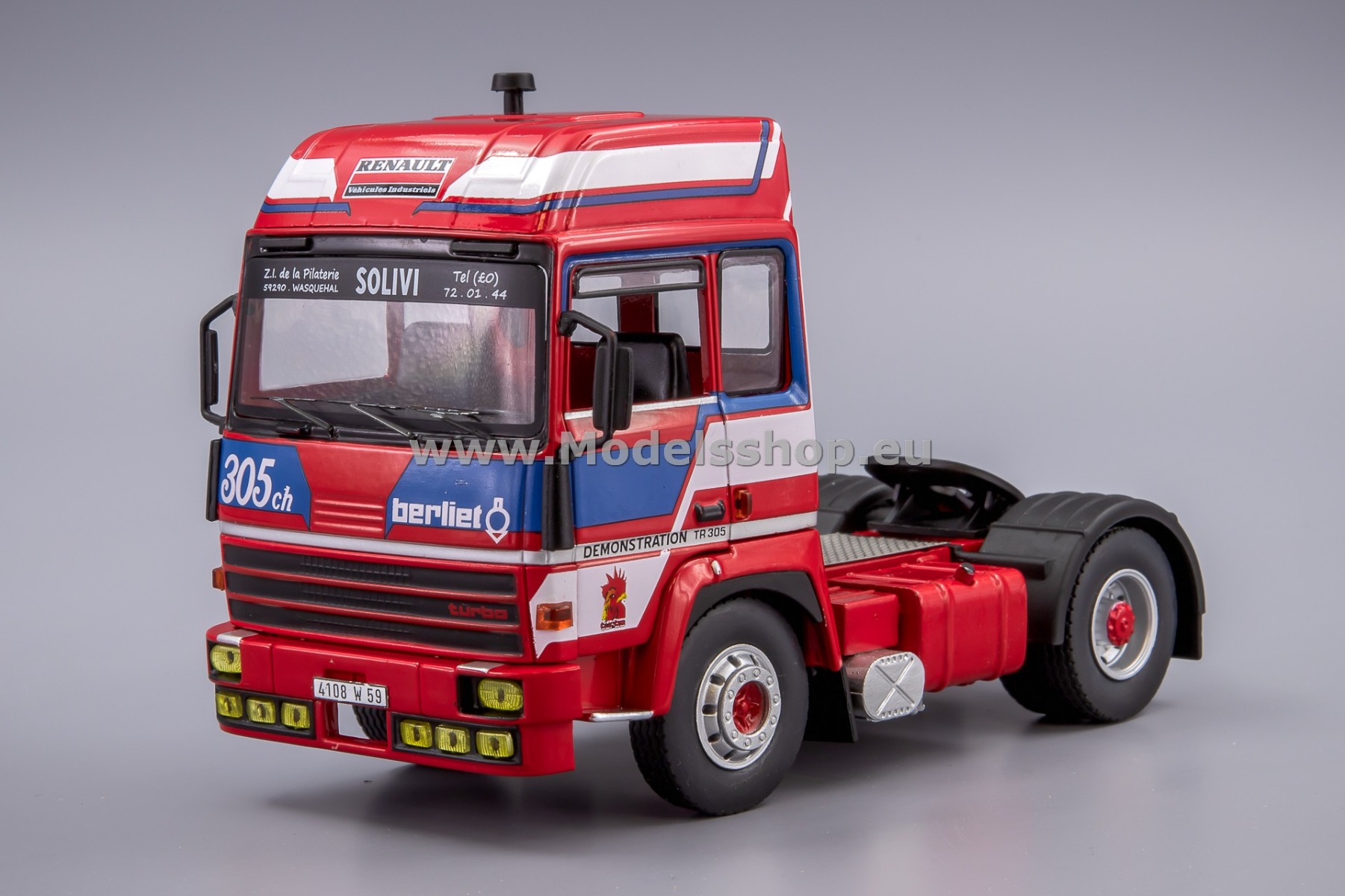 IXOTR194.22 Berliet TR 305 tractor truck, 1978 /red - decorated/