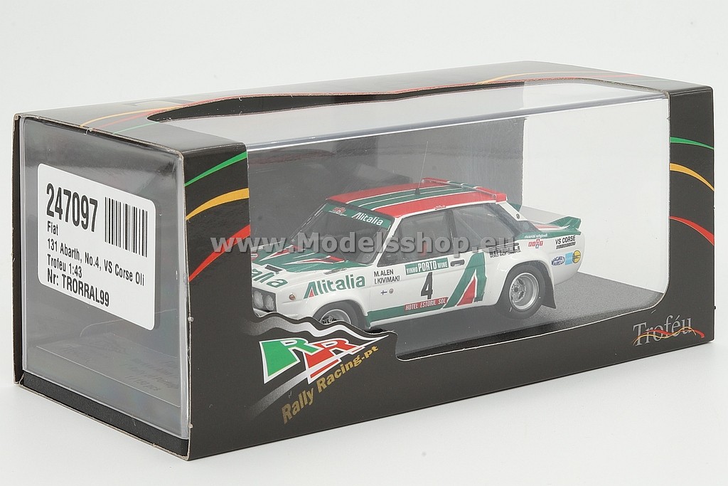 Fiat 131 Abarth, No.4, VS Corse Olio Fiat, Alitalia, Rally