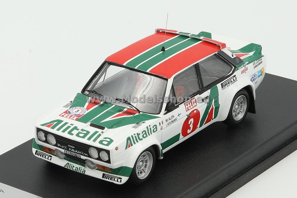 Fiat 131 Abarth, No.3, Alitalia, Rallye WM, 1000 Lakes Rallye, 1978, M.Alen/I.Kivimäki