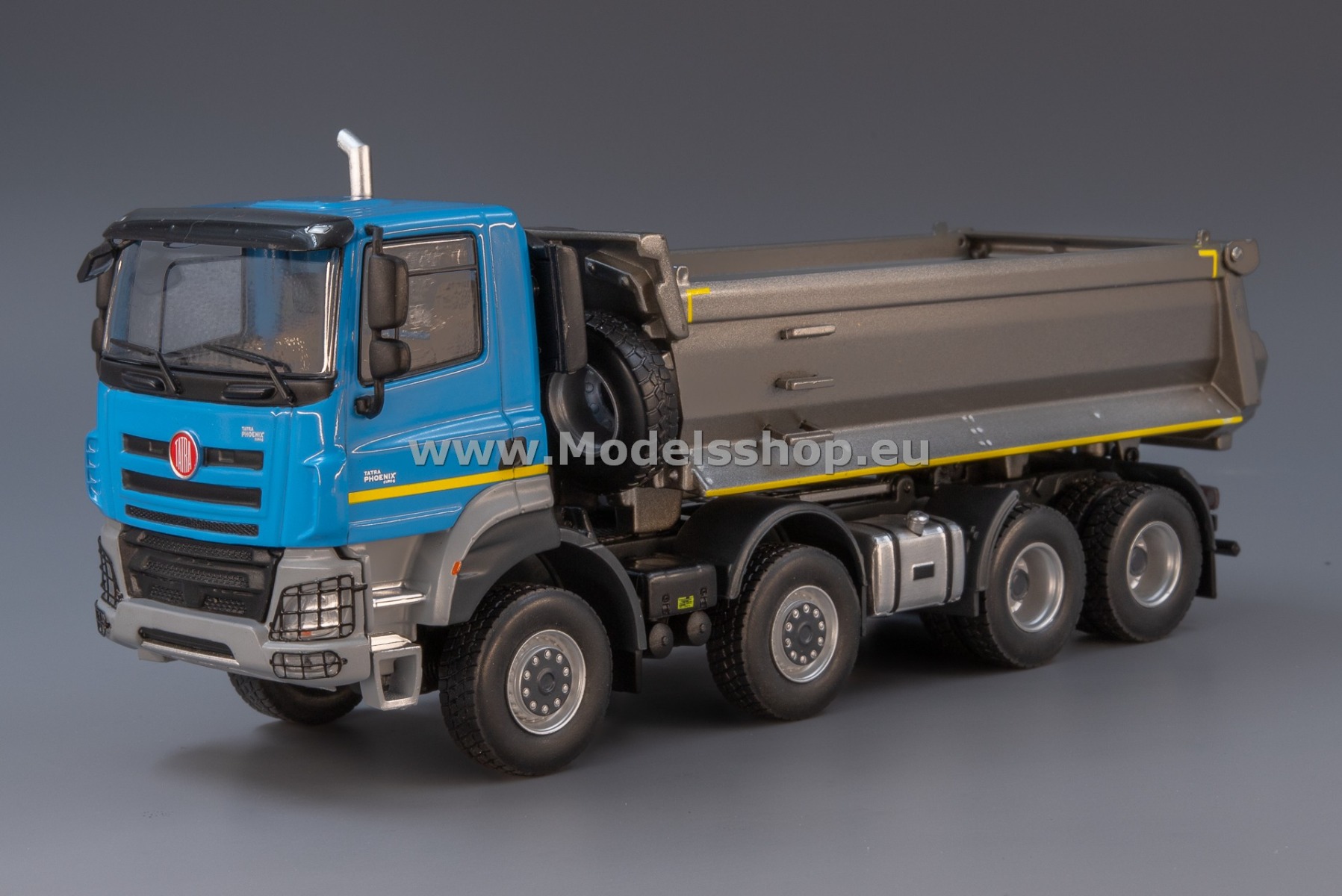 IXO TRU040.22 Tatra Phoenix Euro 6 8x8 dump truck, 2016 /blue - grey/