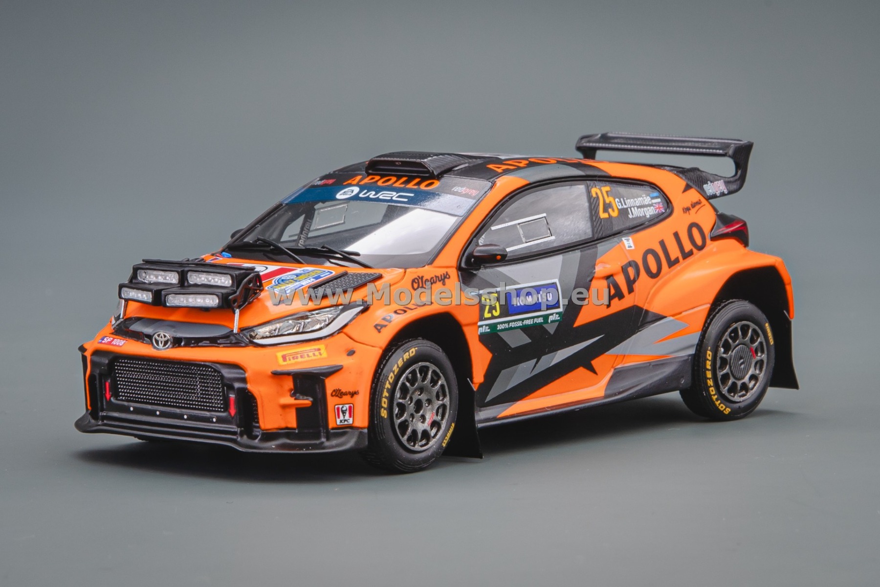 Spark S6871 Toyota GR Yaris Rally 2 No.25 Red Grey Team 3rd RC2 Rally Sweden 2024 G. Linnamae - J. Morgan