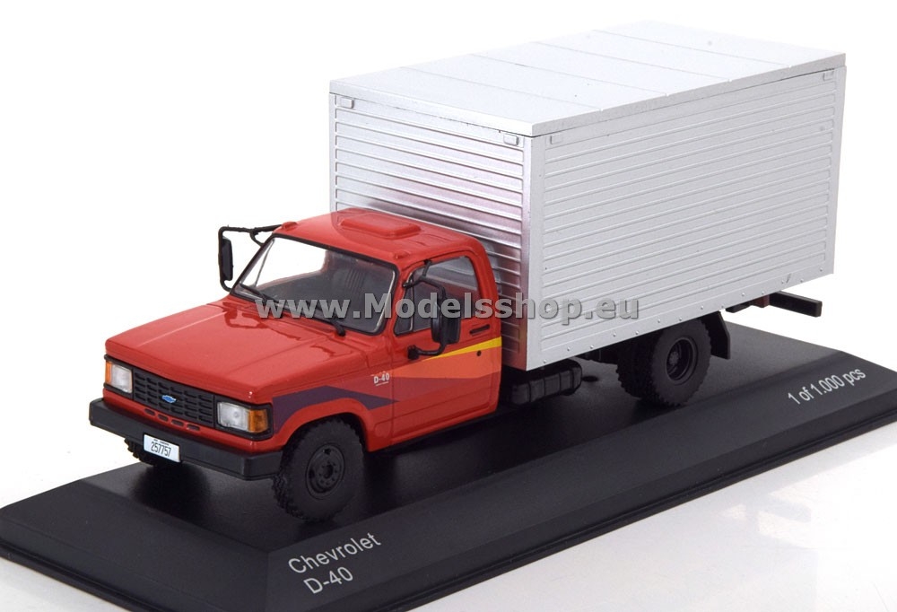 Chevrolet D-40 Box Truck, 1985 /red-silver/