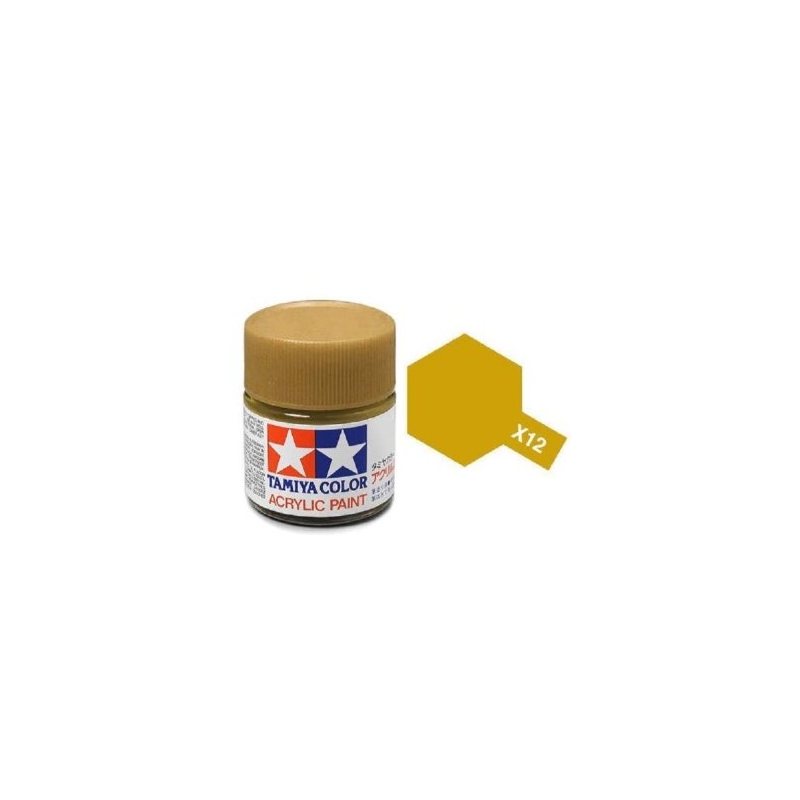 Tamiya TA81512 Acrylic paint X12 /Gold Leaf/ 10ml