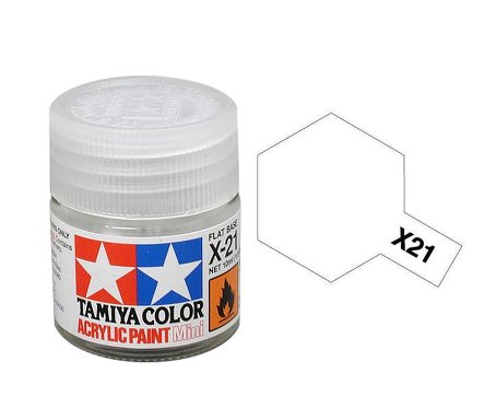 Tamiya TA81521 Acrylic base paint X21 /Flat/ 10ml