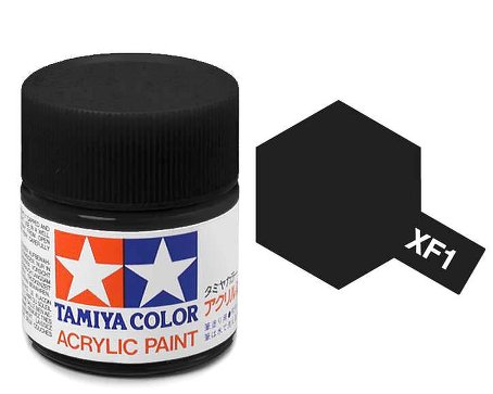 Tamiya TA81701 Acrylic paint XF1 /Flat Black/ 10ml