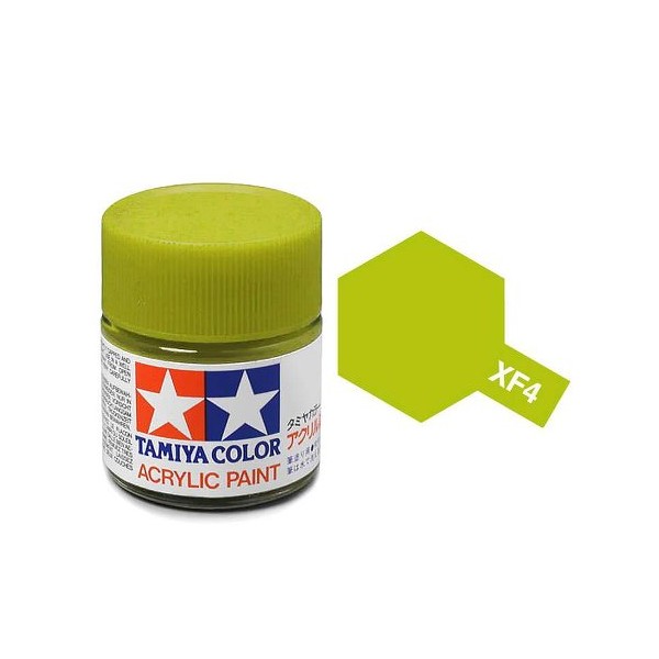 Tamiya TA81704 Acrylic paint XF4 /Yellow Green/ 10ml