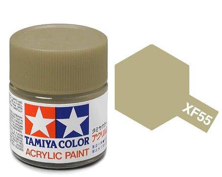 Tamiya TA81755 Acrylic paint XF55 /Deck Tan/ 10ml