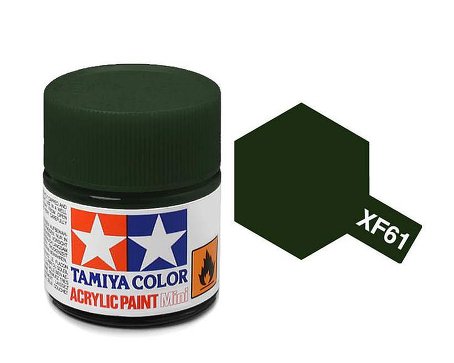 Tamiya TA81761 Acrylic paint XF61 /Dark Green/ 10ml