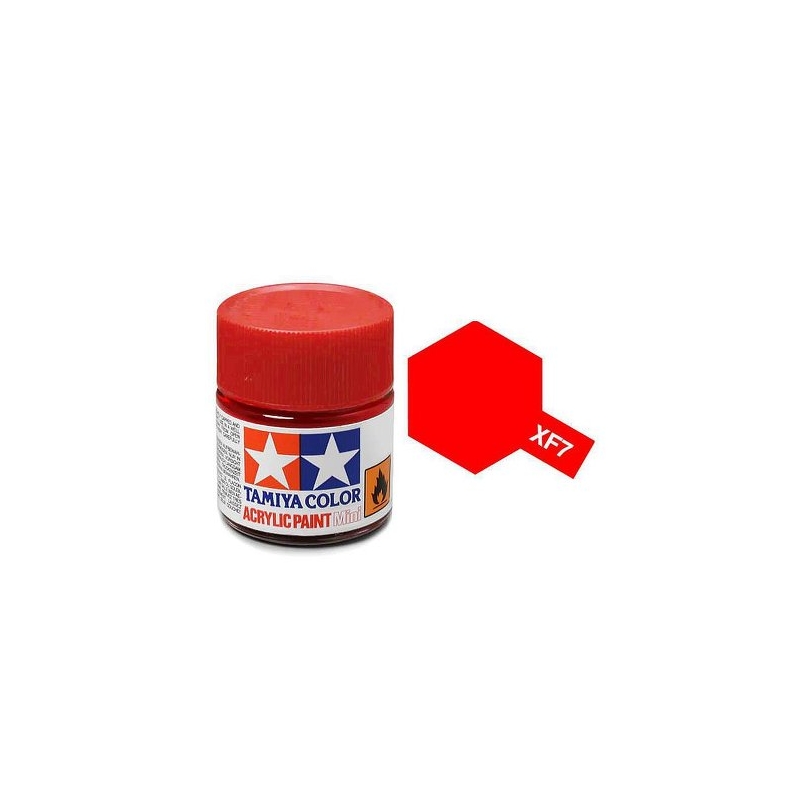 Tamiya TA81707 Acrylic paint XF7 /Flat Red/ 10ml