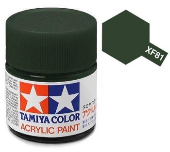 Tamiya TA81781 Acrylic paint XF81 /Dark Green 2 (RAF)/ 10ml
