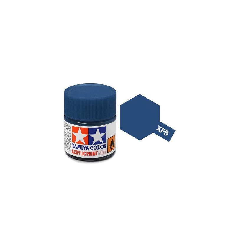 Tamiya TA81708 Acrylic paint XF8 /Flat Blue/ 10ml