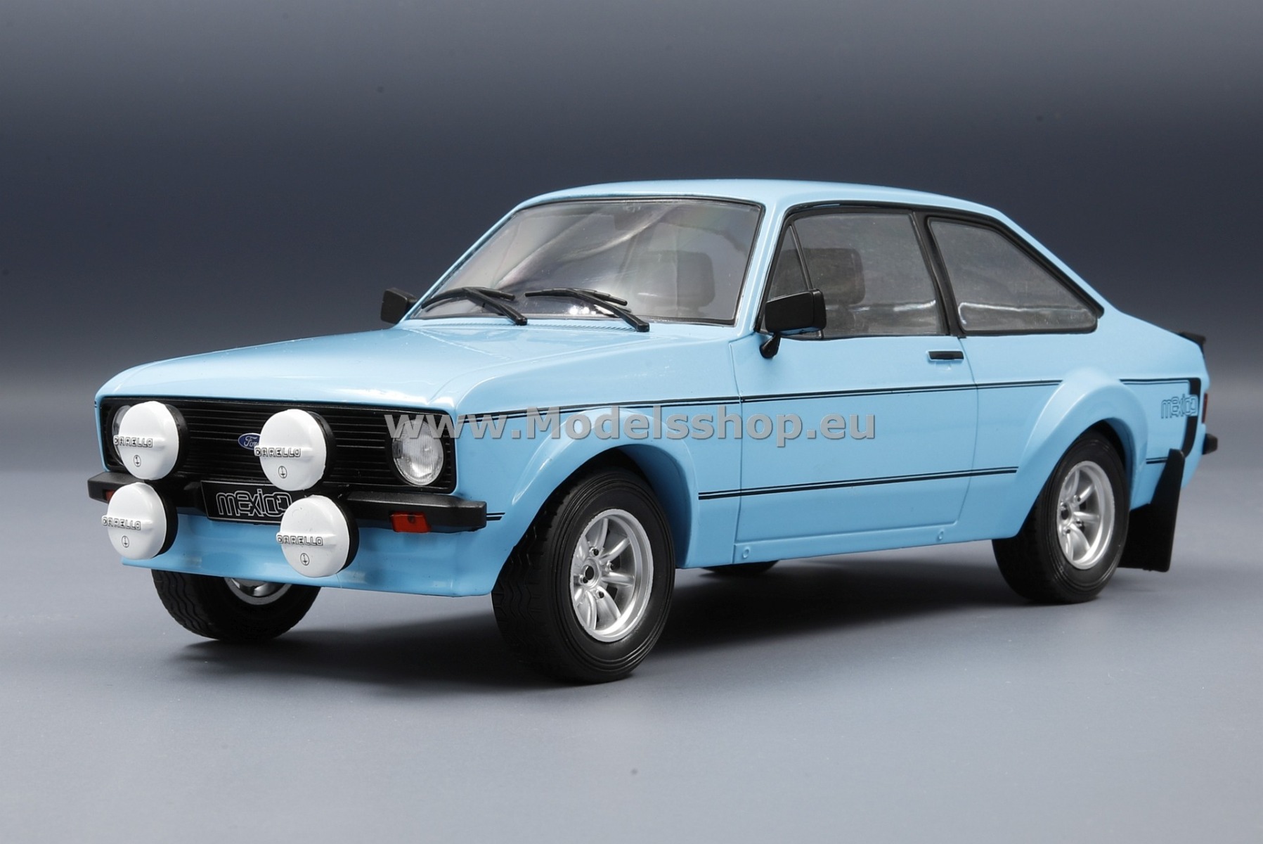 IXO 18CMC103A.20 Ford Escort MKII Mexico, RHD 1977 /light blue