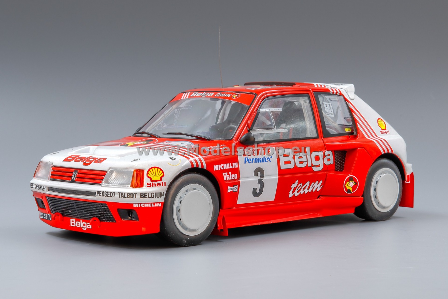 IXO 18RMC135.22 Peugeot 205 T16, No.3, Belga, Rally Ypres 1985 B