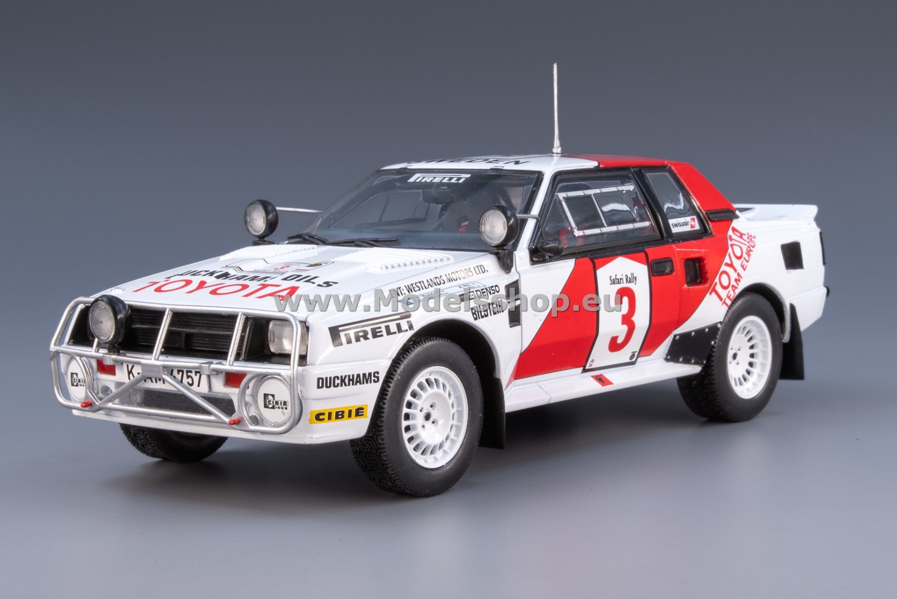 IXO24RAL025B Toyota Celica Twincam Turbo (TA64), No.3, Toyota team Europe, Rally WM, Safari Rally 1985 B.Waldegard/H.Thorszelius IXO24RAL025B Toyota Celica Twincam Turbo (TA64), No.3, Toyota team Europe, Rally WM, Safari Rally 1985 B.Waldegard/H.Thorszelius