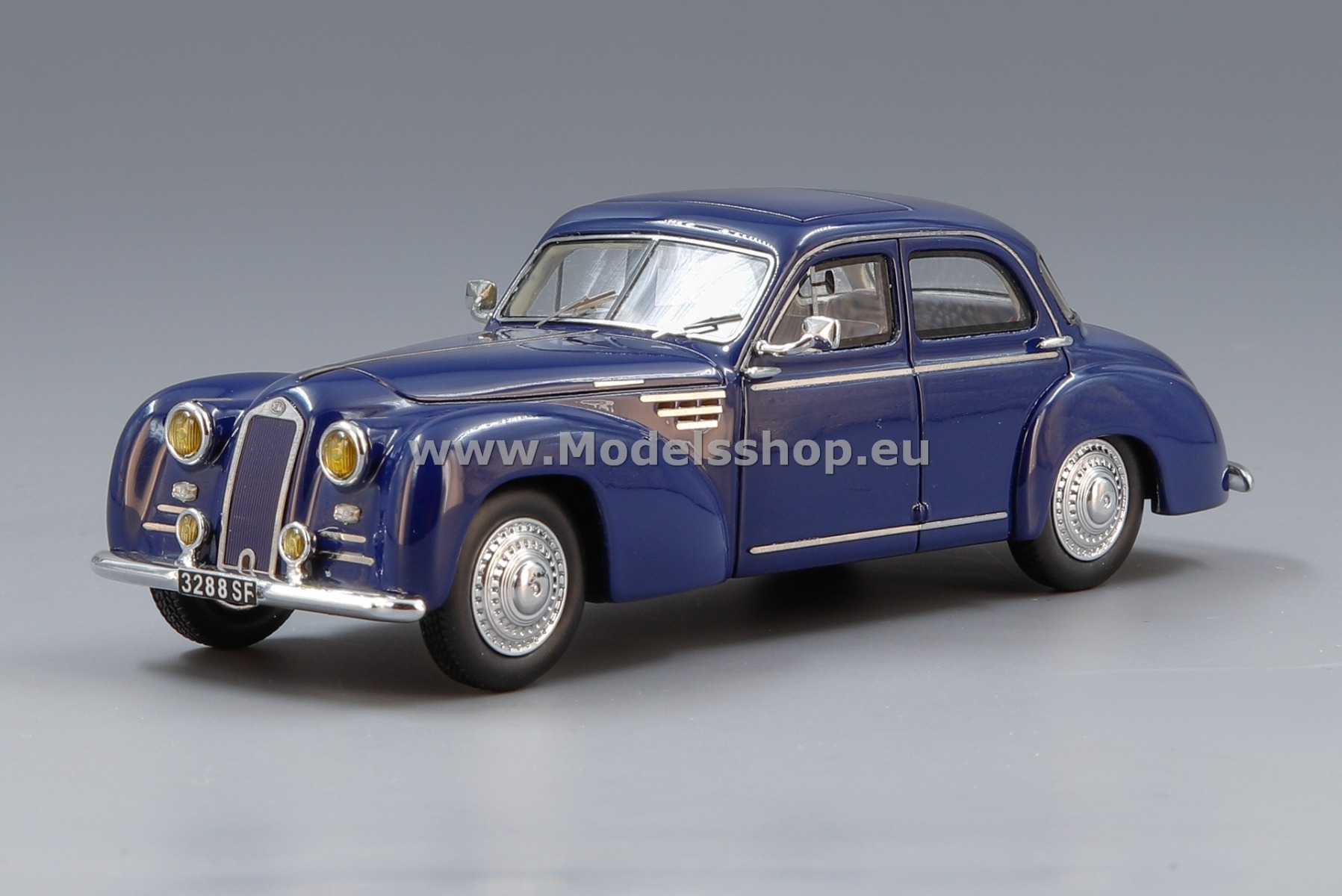 Esval model Delage D6-3l Autobineau Sedan Open Roof 1948 1:43 Béžově