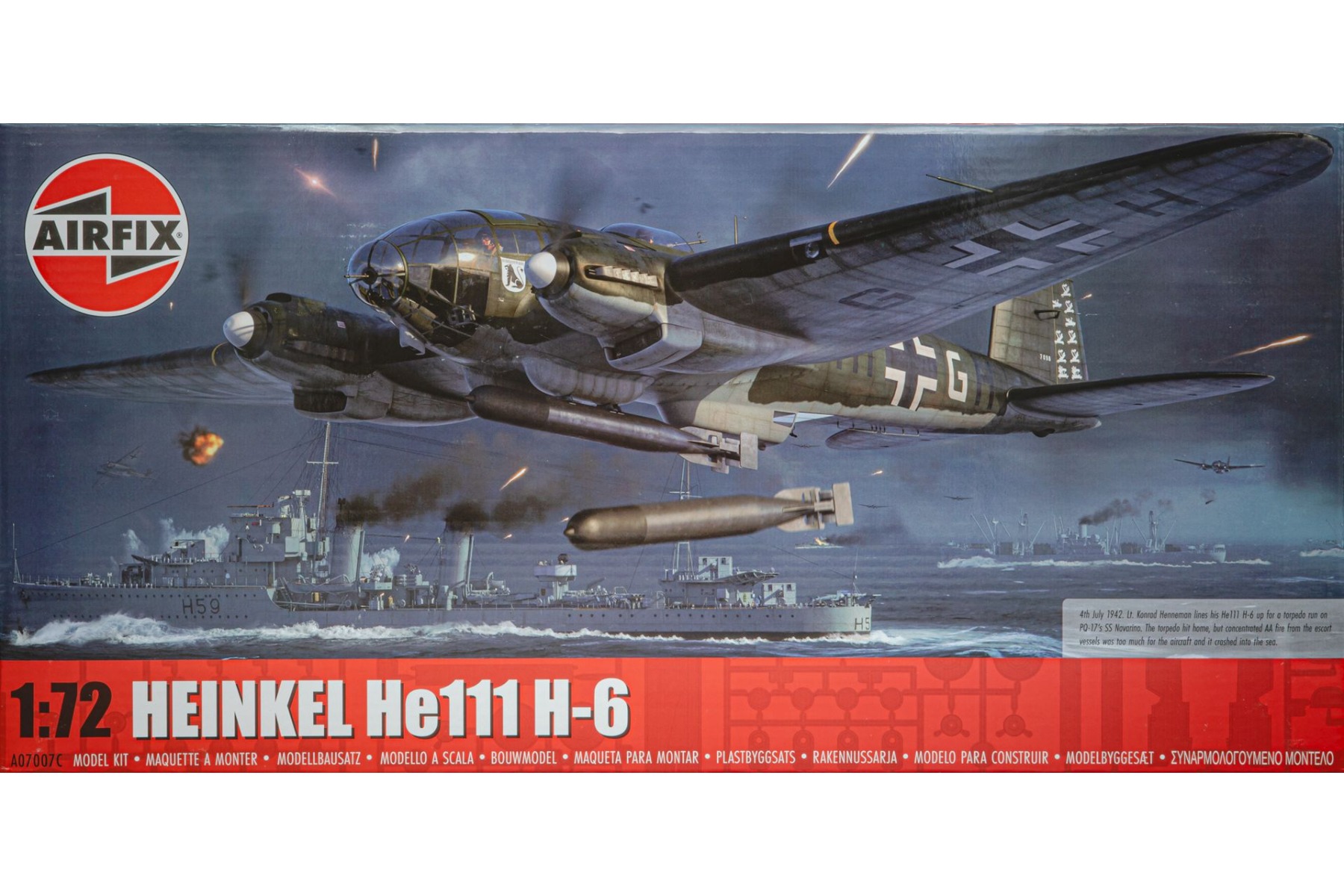 Airfix A07007C 1:72 Heinkel He111 H-6 Produktbild-Vorschau 2