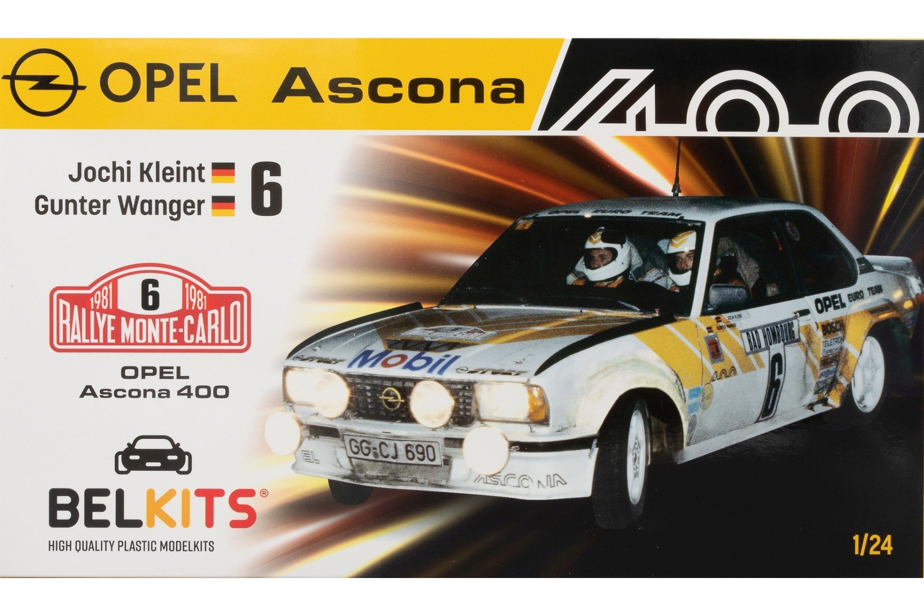 Belkits BEL019 Opel Ascona 400 Rally Monte Carlo 1981, model kit