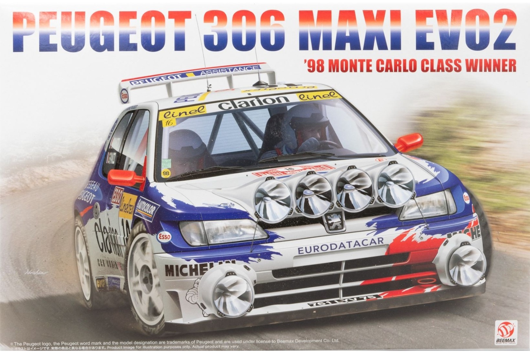 Beemax BEEB24026 Peugeot 306 Maxi EVO2 1998 Monte Carlo Rally