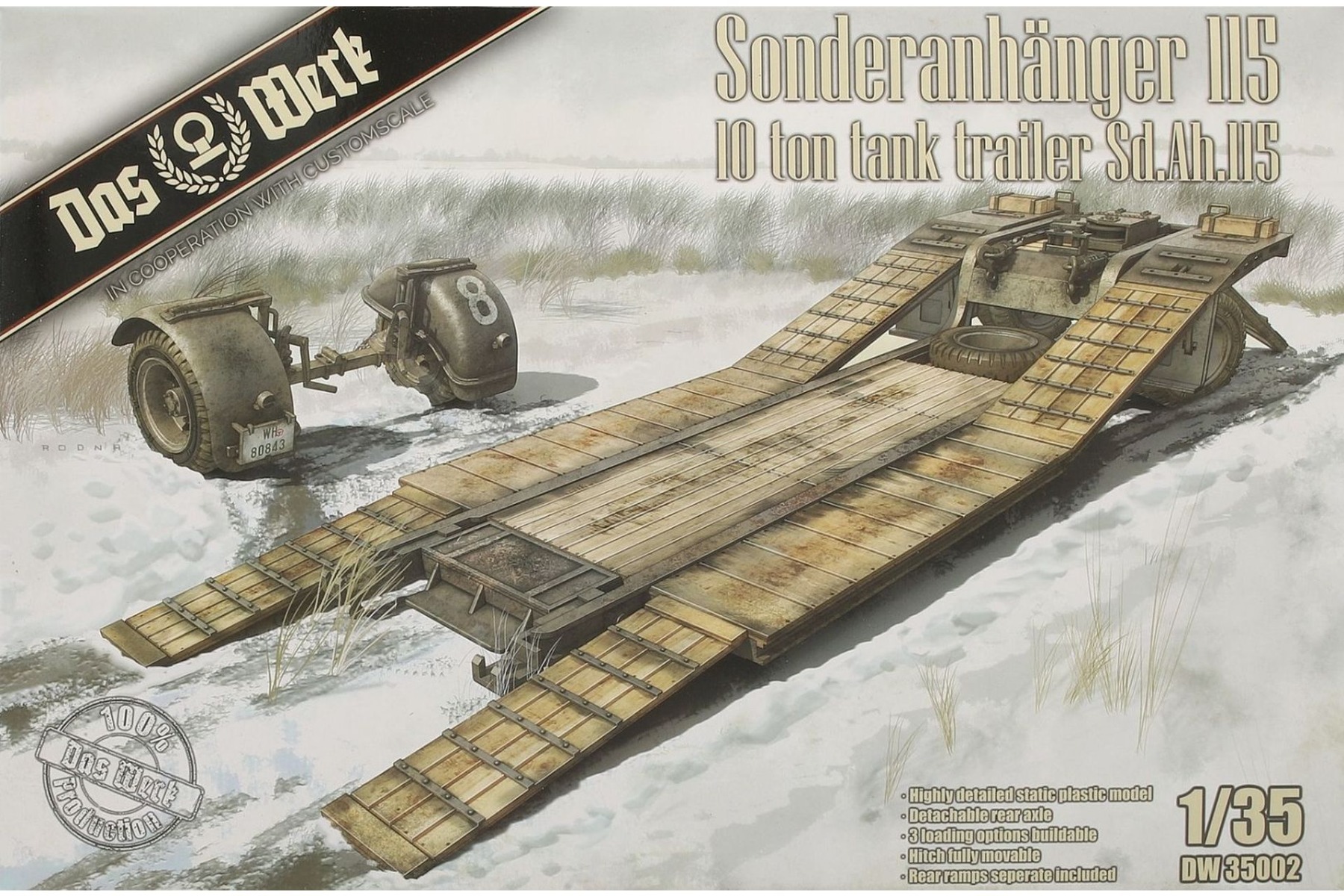 Das Werk 1/35 scale Sonderanhänger 115 10 Ton Tank Trailer Sd.Ah.115 - DW35002 Das Werk 1/35 scale Sonderanhänger 115 10 Ton Tank Trailer Sd.Ah.115 - DW35002