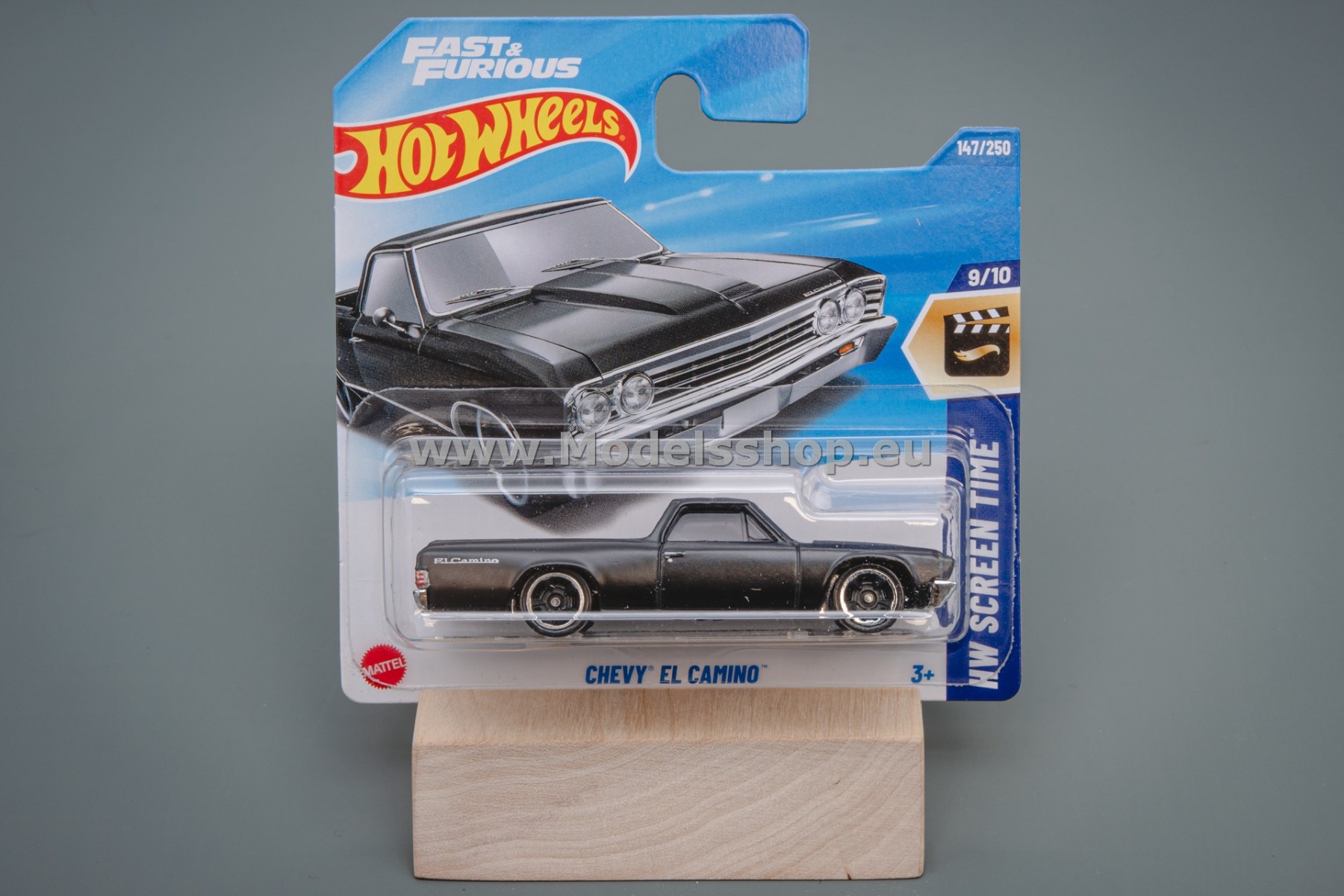 Hot Wheels Chevy El Camino Schwarz - Screen Time Serie 9/10, 1:64, Sammlerstück Nr. 147/250