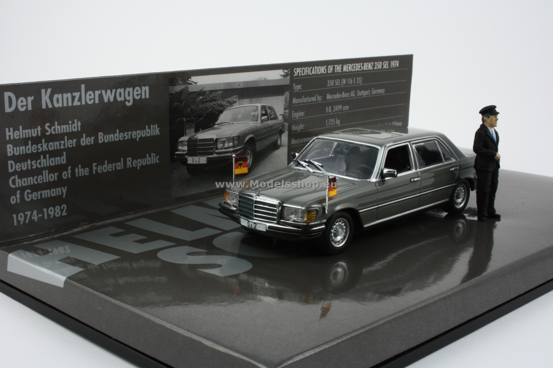 Minichamps 436039200 MERCEDES-BENZ 350 SEL (W 116) -1972 - 'HELMUT