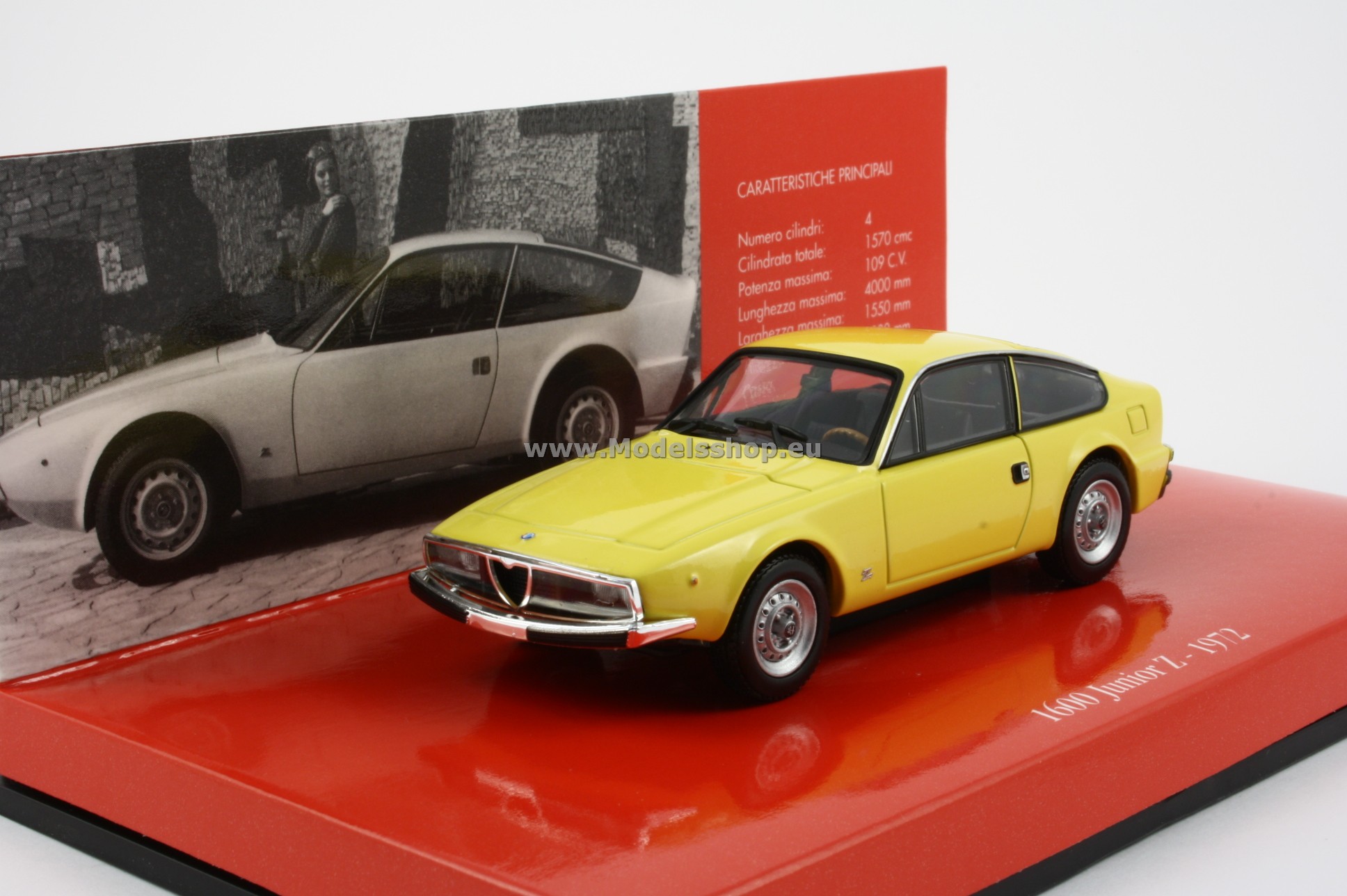 Minichamps 436120720 ALFA ROMEO 1600 JUNIOR Z - 1972 - YELLOW Minichamps 436120720 ALFA ROMEO 1600 JUNIOR Z - 1972 - YELLOW
