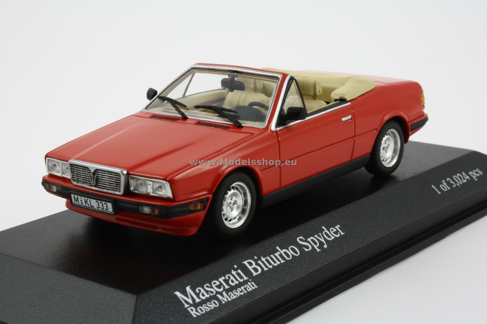 Minichamps 400123530 MASERATI BITURBO SPYDER - 1986 - RED