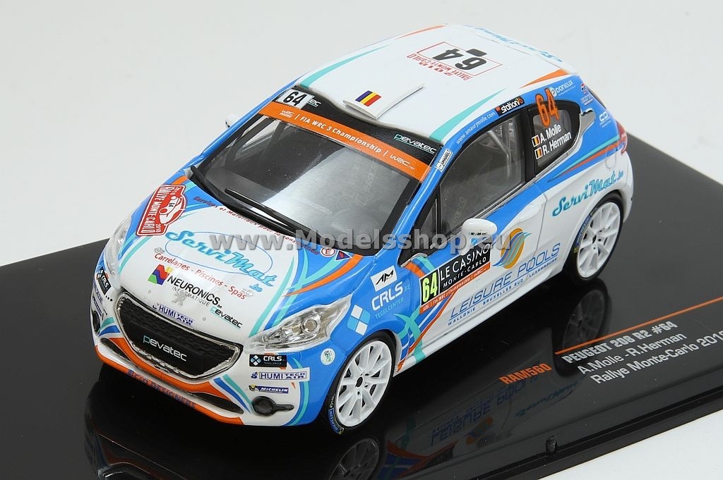 Décalcomanies 1/18 Peugeot 208 Rallye Monte-Carlo 2018 WRC - Neuf