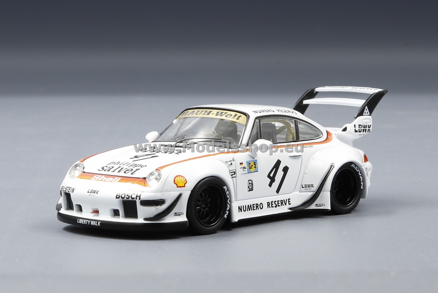993〜　ホワイトリボン IXO MOC322 Porsche 911 (993) RWB LBWK /white - decorated/